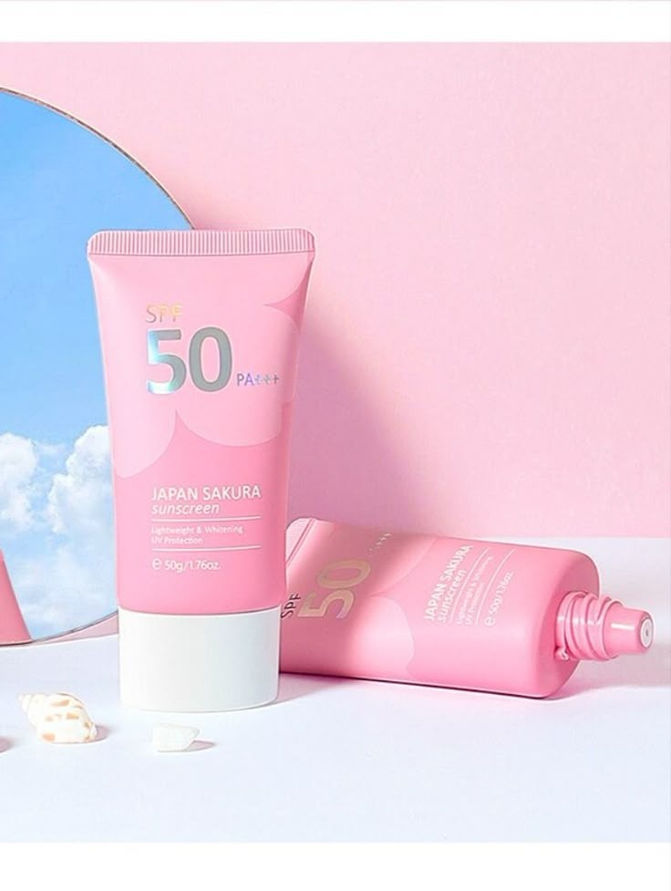 Japan Sakura Sunscreen SPF50 PA+++ Lightweight 50g